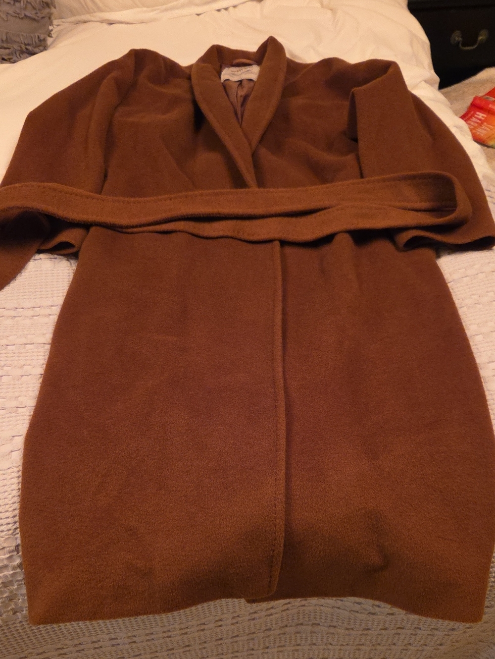 Wilfred Brown Camel Hair Coat